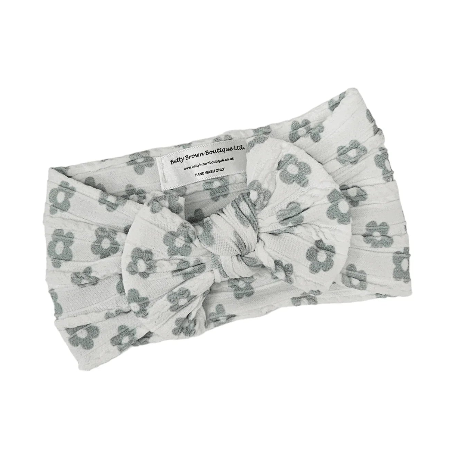 Sage Daisy Smaller Bow Headband For Girls From Newborn - Image 2