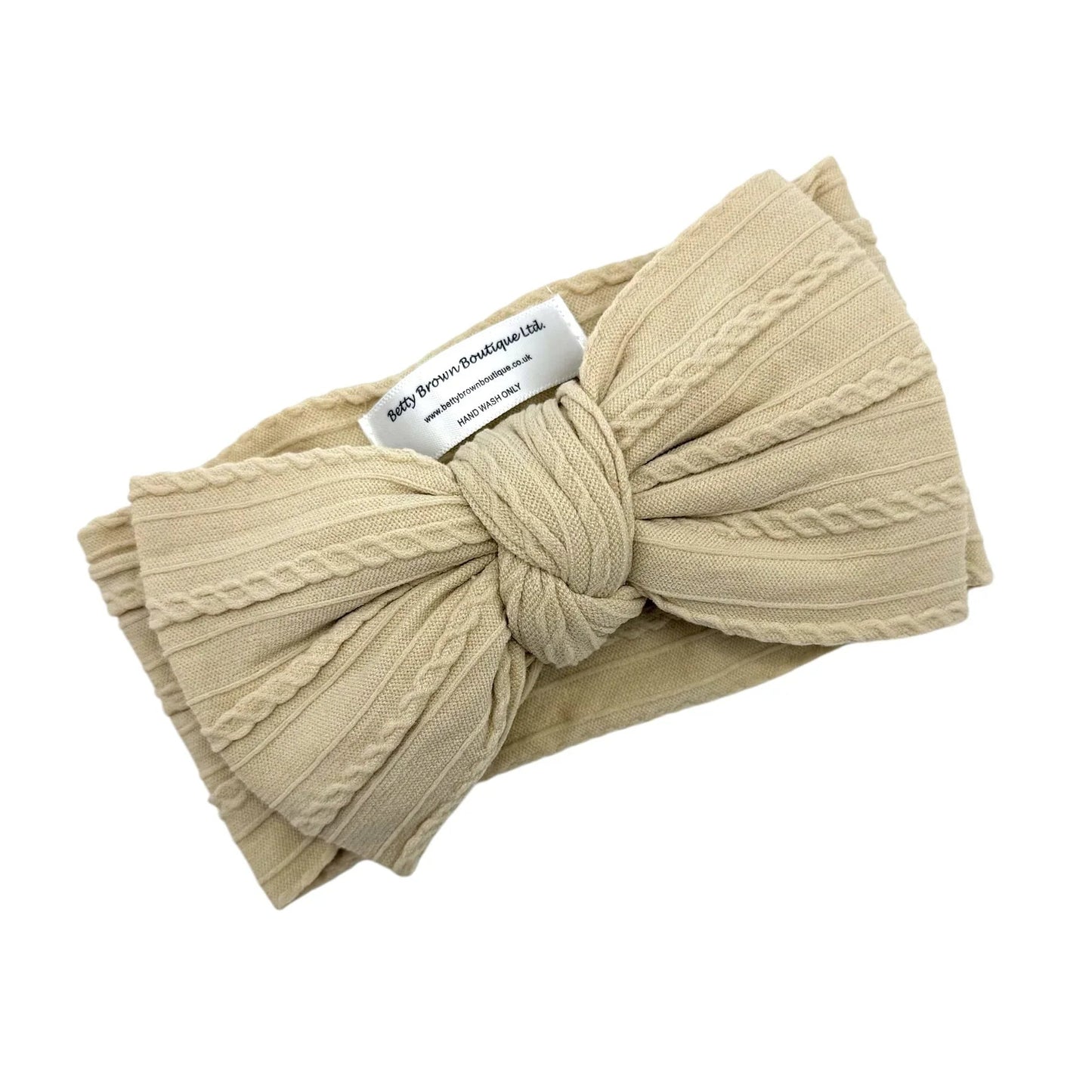 Sand Larger Bow Headband Suitable For Newborns to Toddlers - Image 2