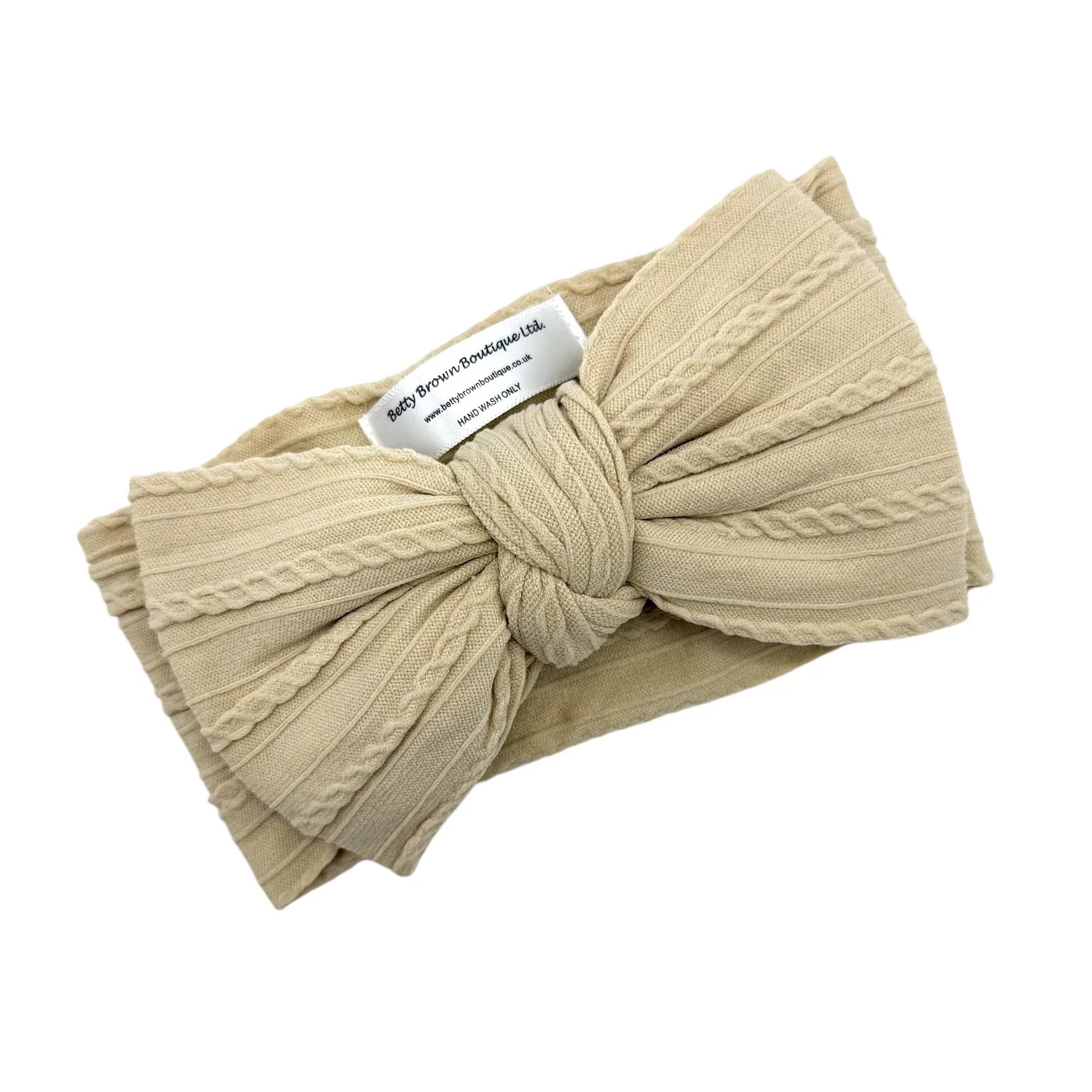 Sand Larger Bow Headband Suitable For Newborns to Toddlers - Image 2