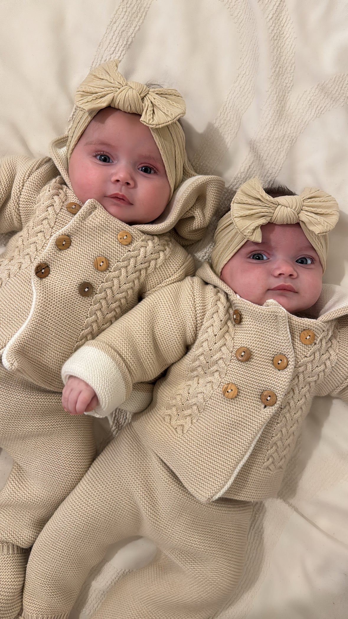 Sand Smaller Bow Headband For Newborn Babies to 3 Years Old - Image 1