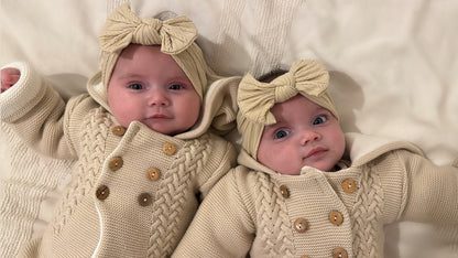 Sand Smaller Bow Headband For Newborn Babies to 3 Years Old - Image 2