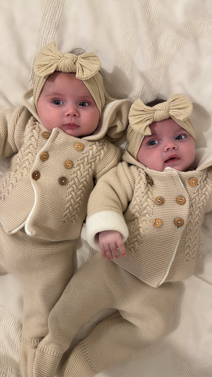 Sand Smaller Bow Headband For Newborn Babies to 3 Years Old - Image 3