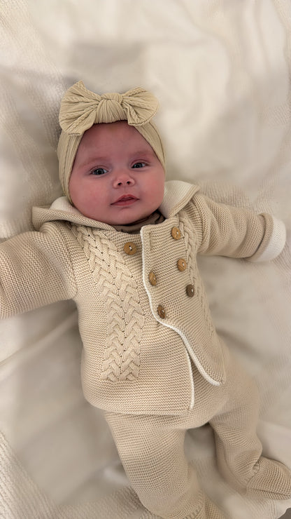 Sand Smaller Bow Headband For Newborn Babies to 3 Years Old - Image 6