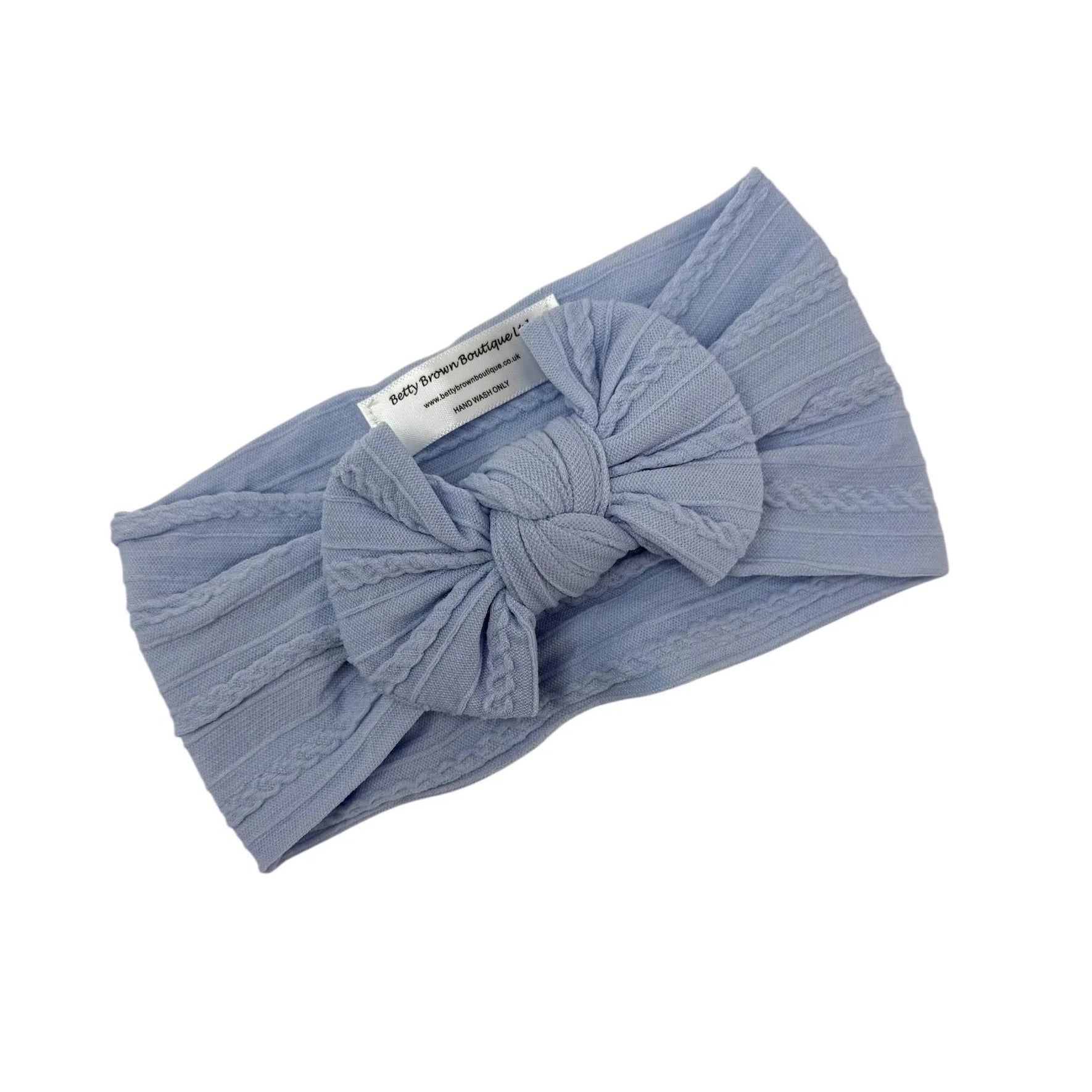 Sky Blue Smaller Bow Headband Perfect For Baby Girls - Image 2