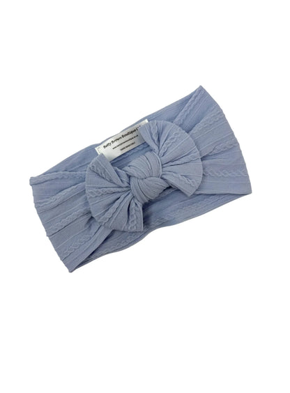 Sky Blue Smaller Bow Headband Perfect For Baby Girls - Image 2