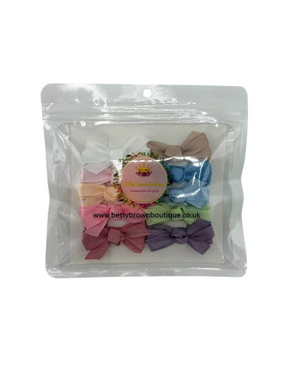 Summer Blossom Pack of 10 My First Bow Clips For Baby Girls - Image 2