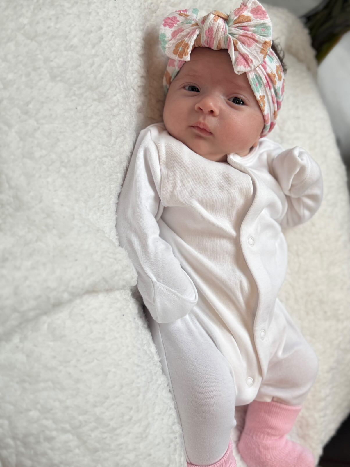 Summer Flowers Smaller Bow Headband For Babies From Newborn - Image 3