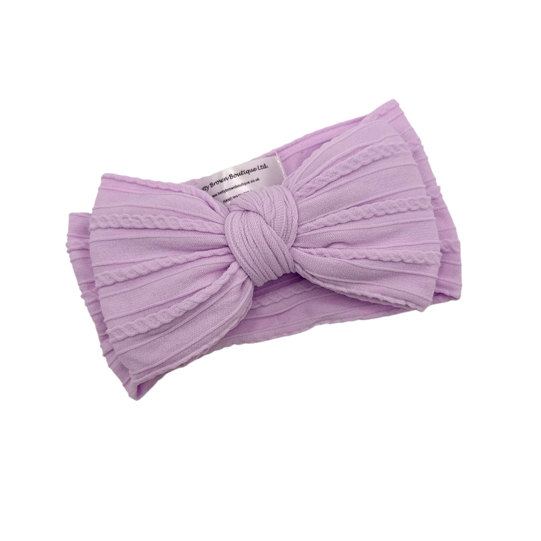 Violet Larger Bow Headband For Newborn Babies to Age 3 - Image 2