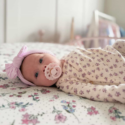 Violet Smaller Bow Headband For Girls From Newborns to Age 3 - Image 1