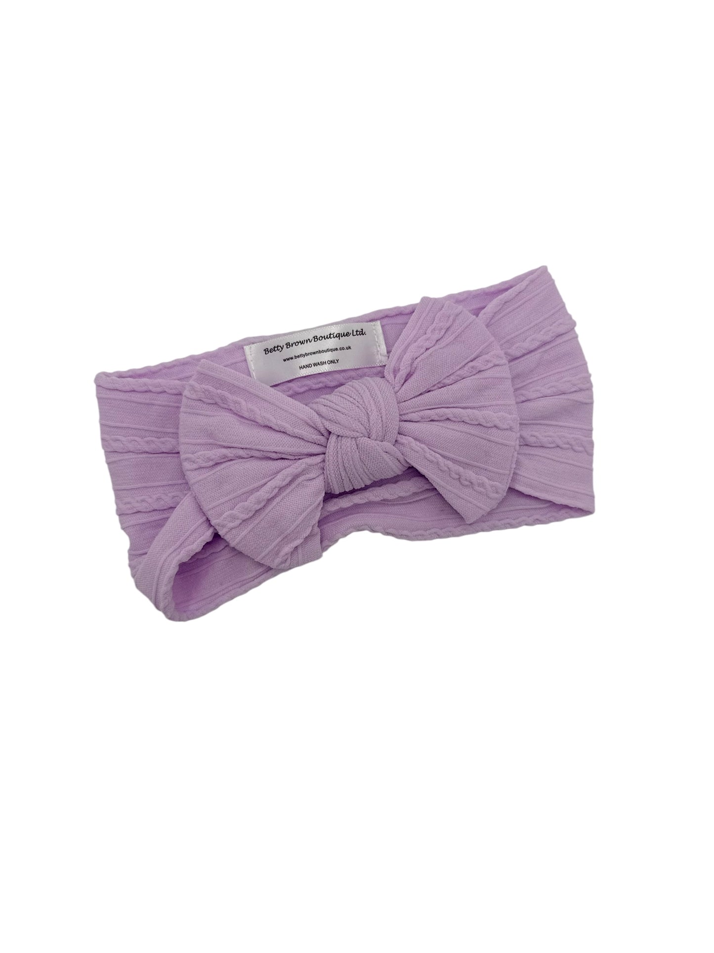 Violet Smaller Bow Headband For Girls From Newborns to Age 3 - Image 2