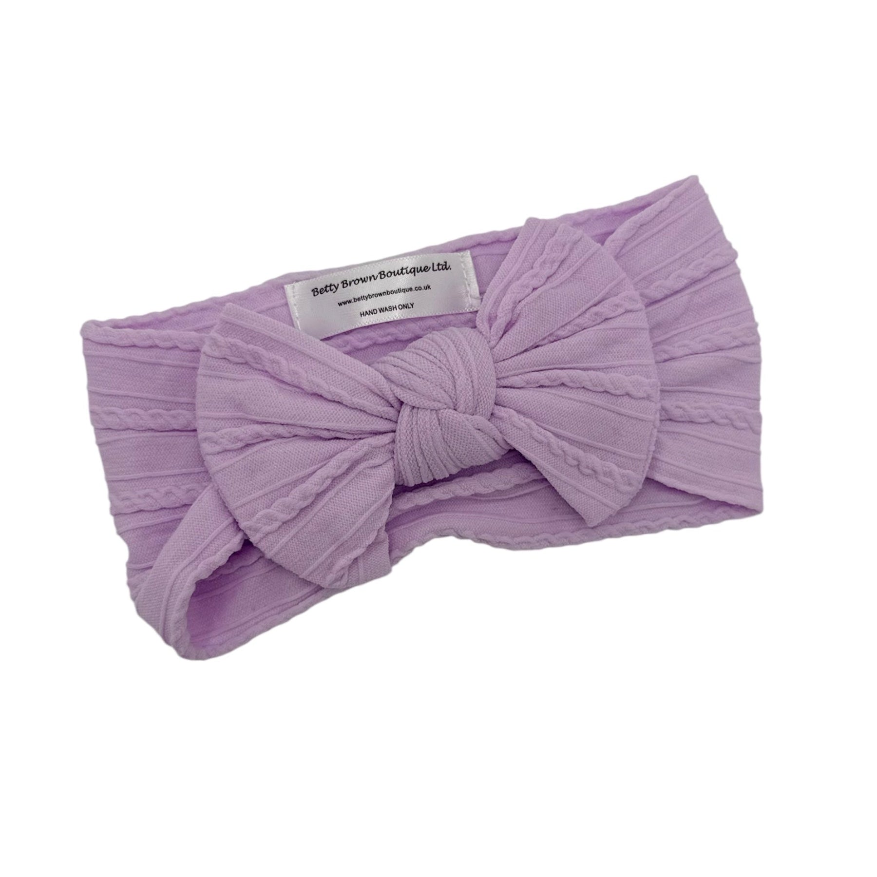 Violet Smaller Bow Headband For Girls From Newborns to Age 3 - Image 2