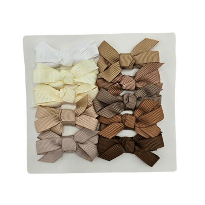 Warm Pack of 10 My First 2 Inch Bow Clips For Baby Girls - Image 1