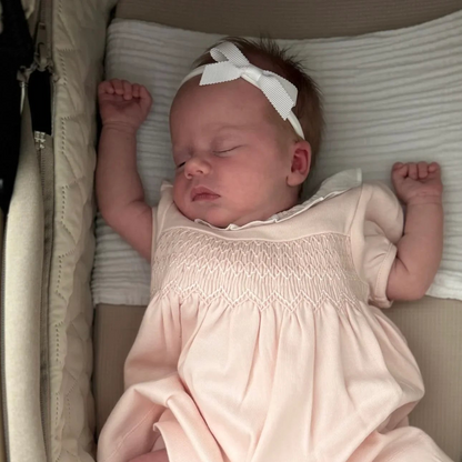 2.5 inch White Dainty Bow On Headband Perfect For Baby Girls - Image 1