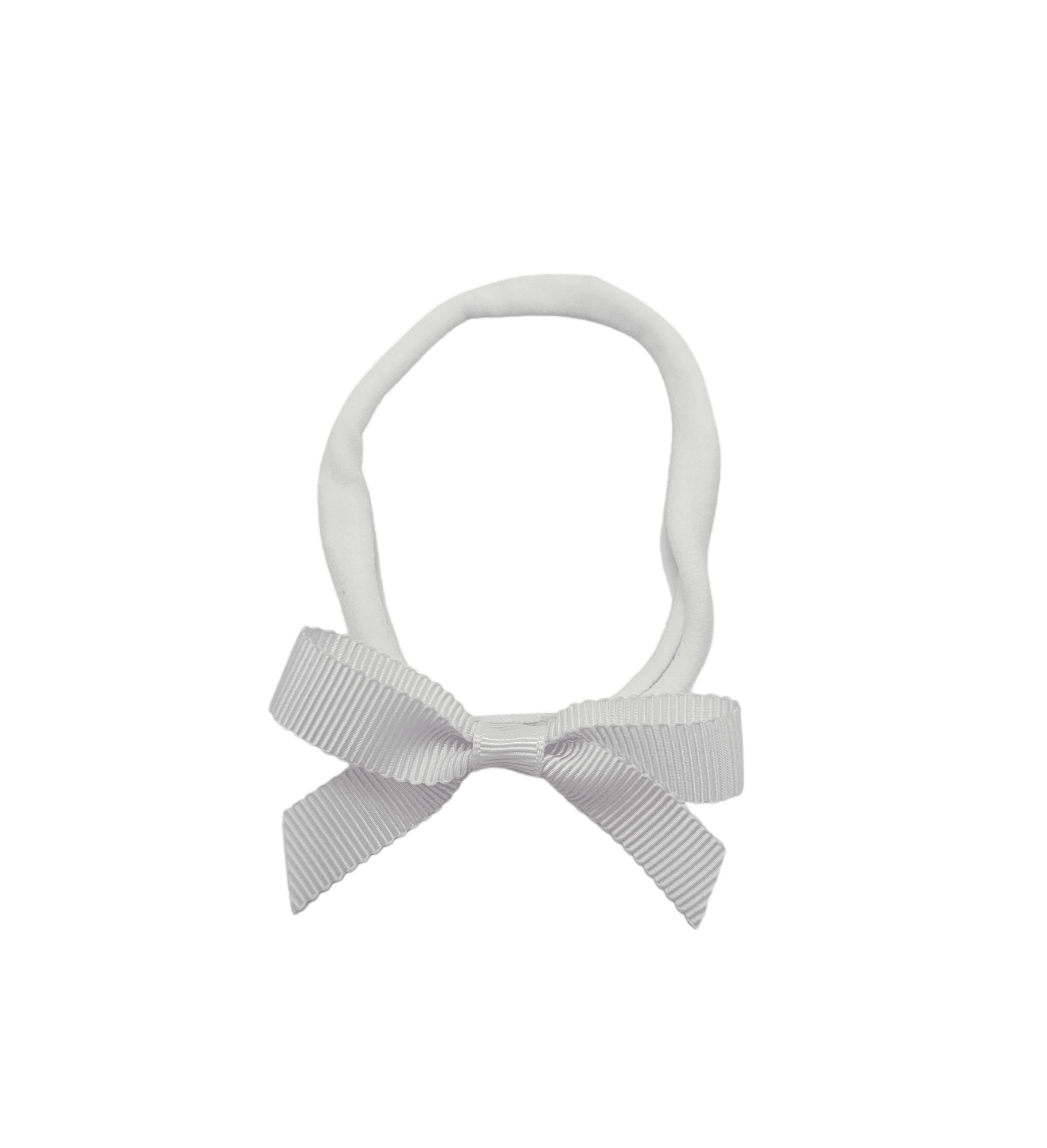 2.5 inch White Dainty Bow On Headband Perfect For Baby Girls - Image 2