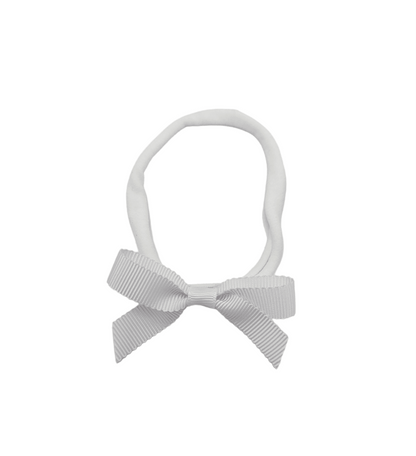 2.5 inch White Dainty Bow On Headband Perfect For Baby Girls - Image 2