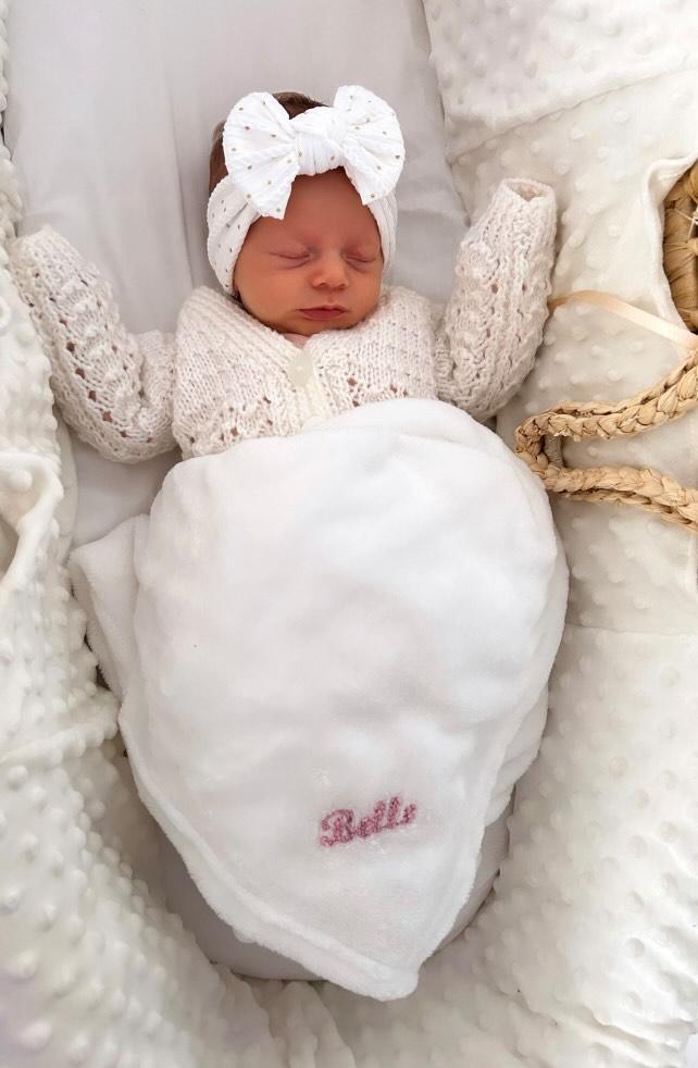 White Gold Spot Smaller Bow Headband For Girls From Newborn - Image 3