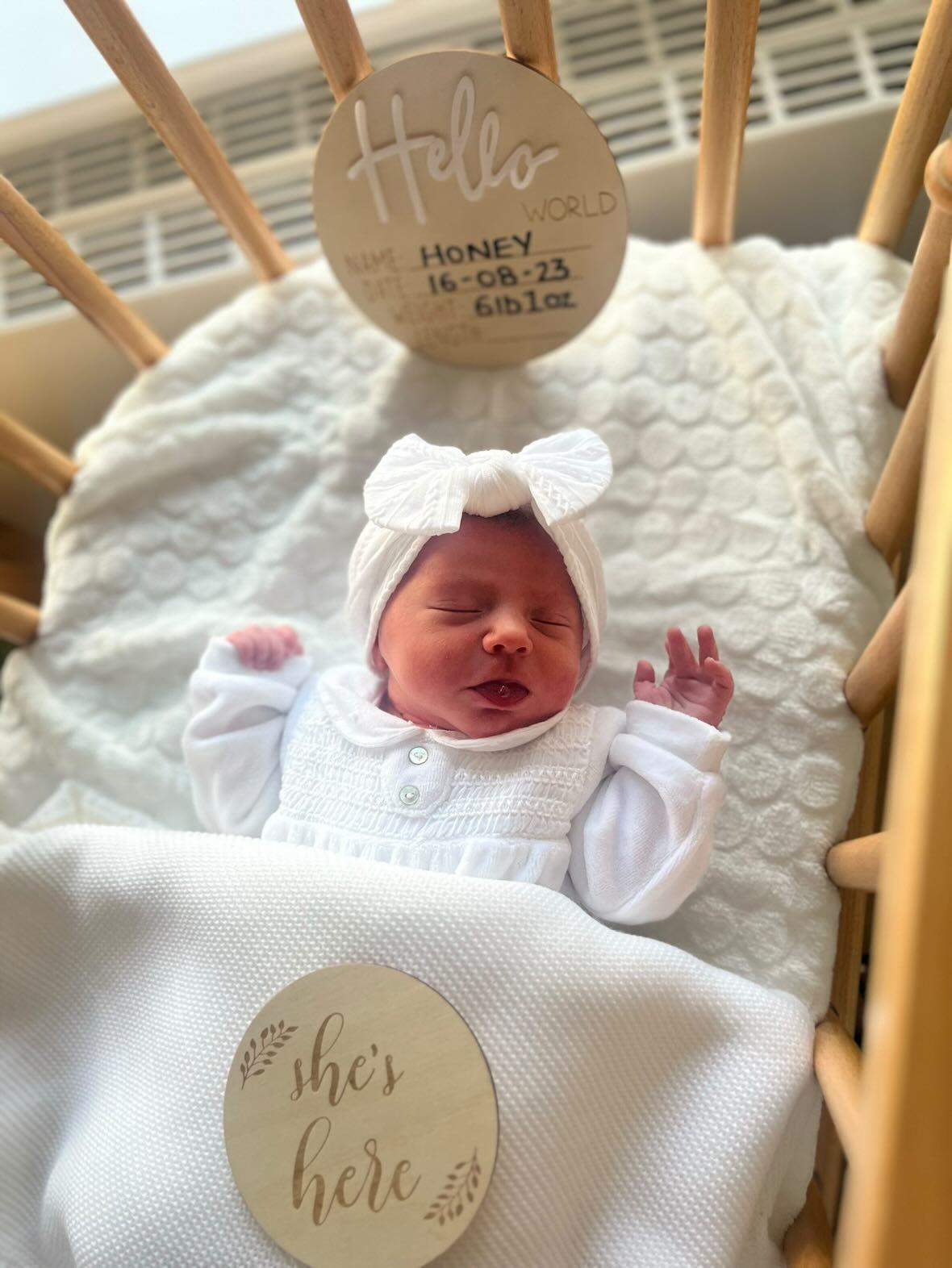 White Smaller Bow Headband Designed For Babies  - Image 8