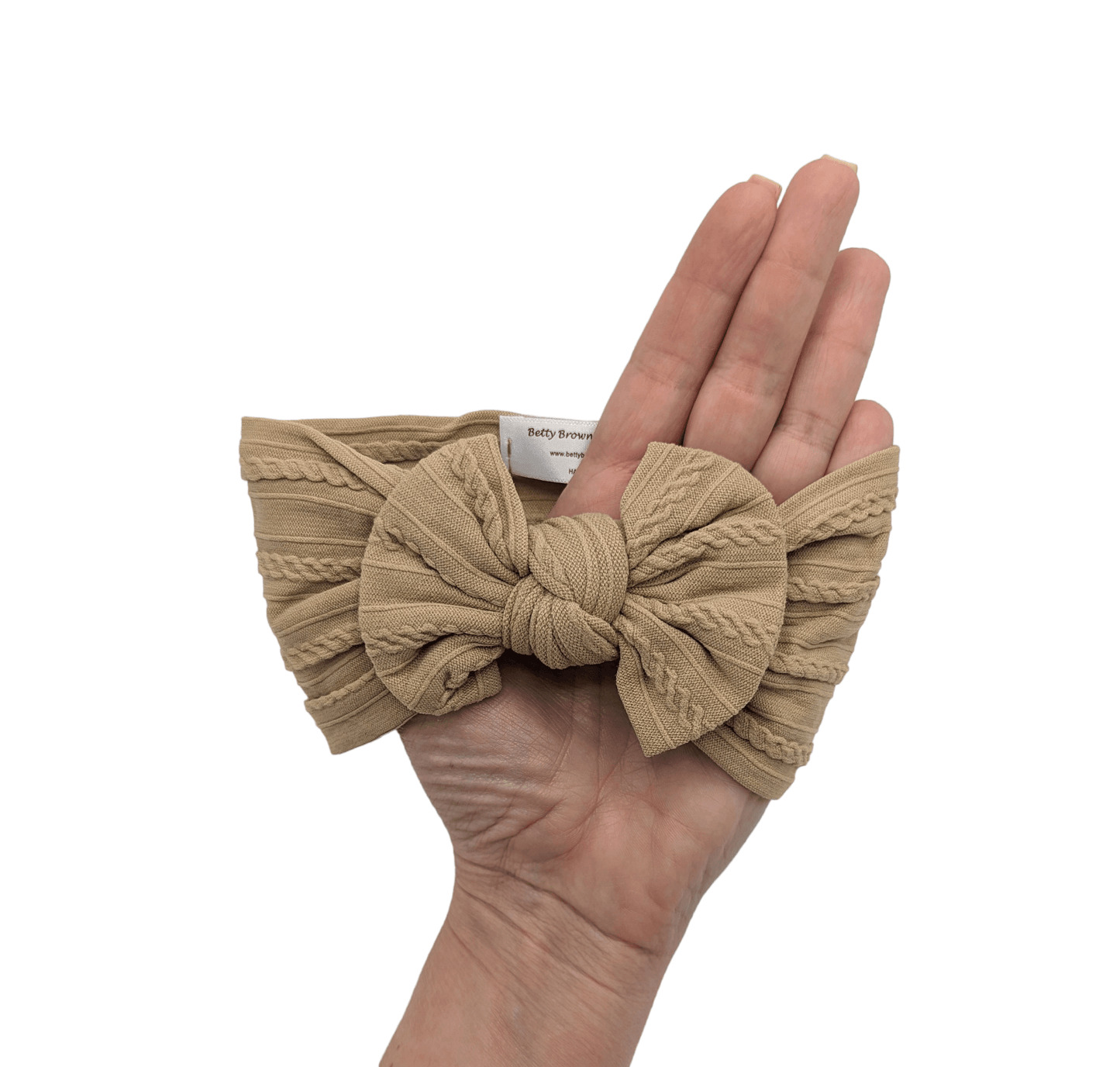 Honey Smaller Bow Cable Knit Headwrap - Betty Brown Boutique Ltd