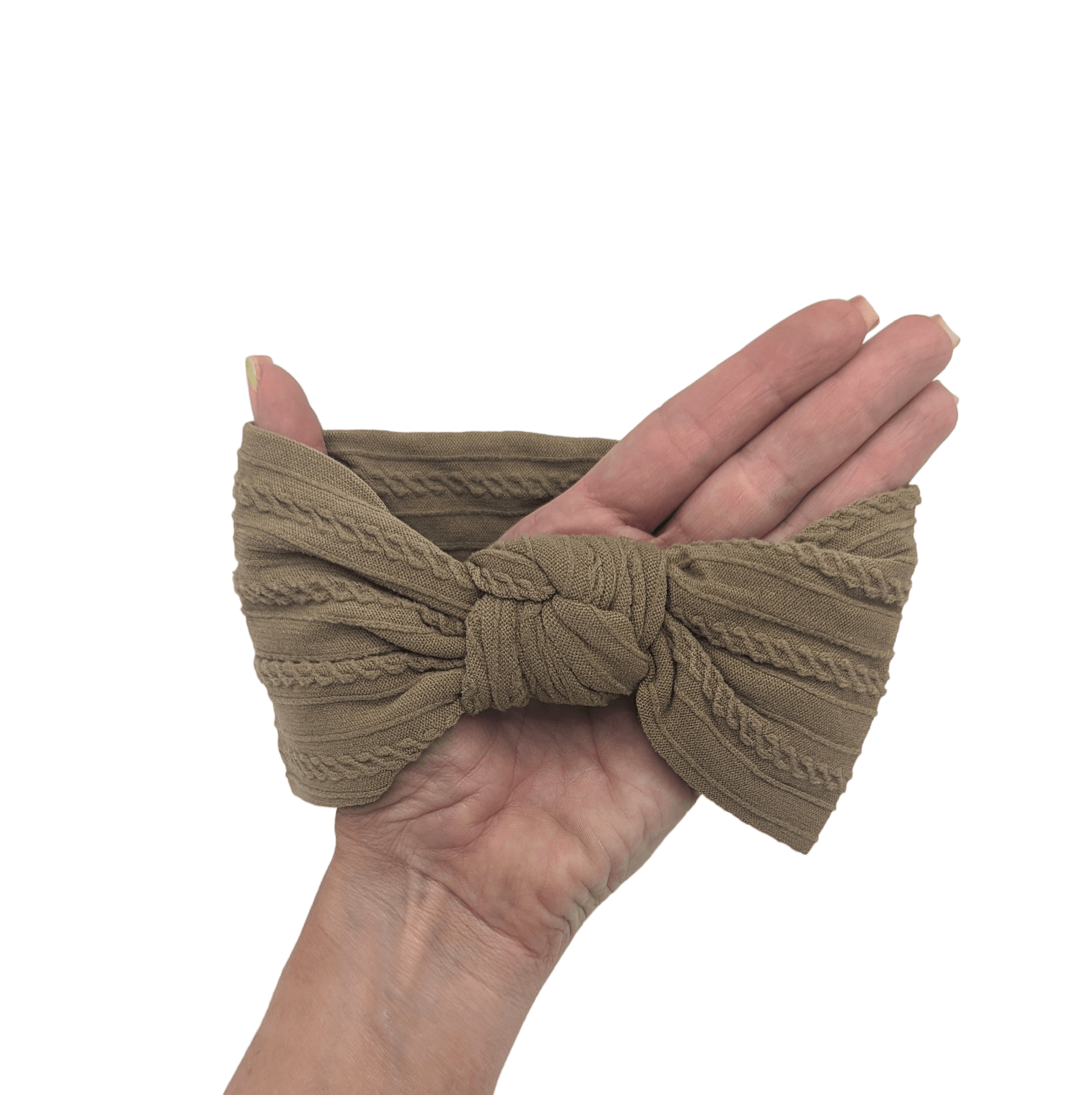 Brown Cable Knit Knot Headwrap - Betty Brown Boutique Ltd