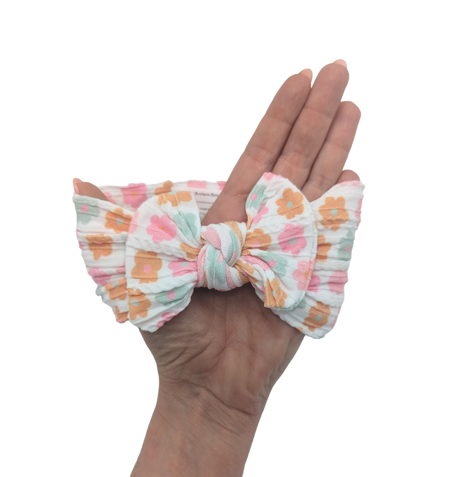 Summer Flowers Smaller Bow Cable Knit Headwrap - Betty Brown Boutique Ltd