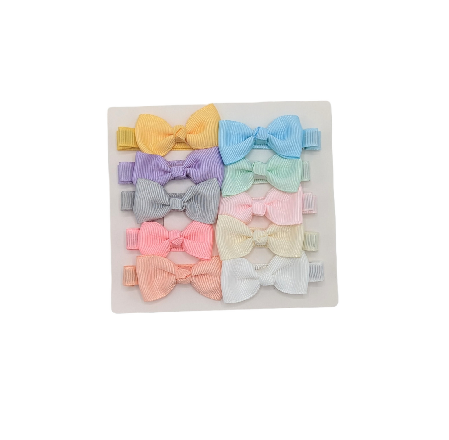 Pastels Pack of 10 My First 2 inch Bow Clips - Betty Brown Boutique Ltd