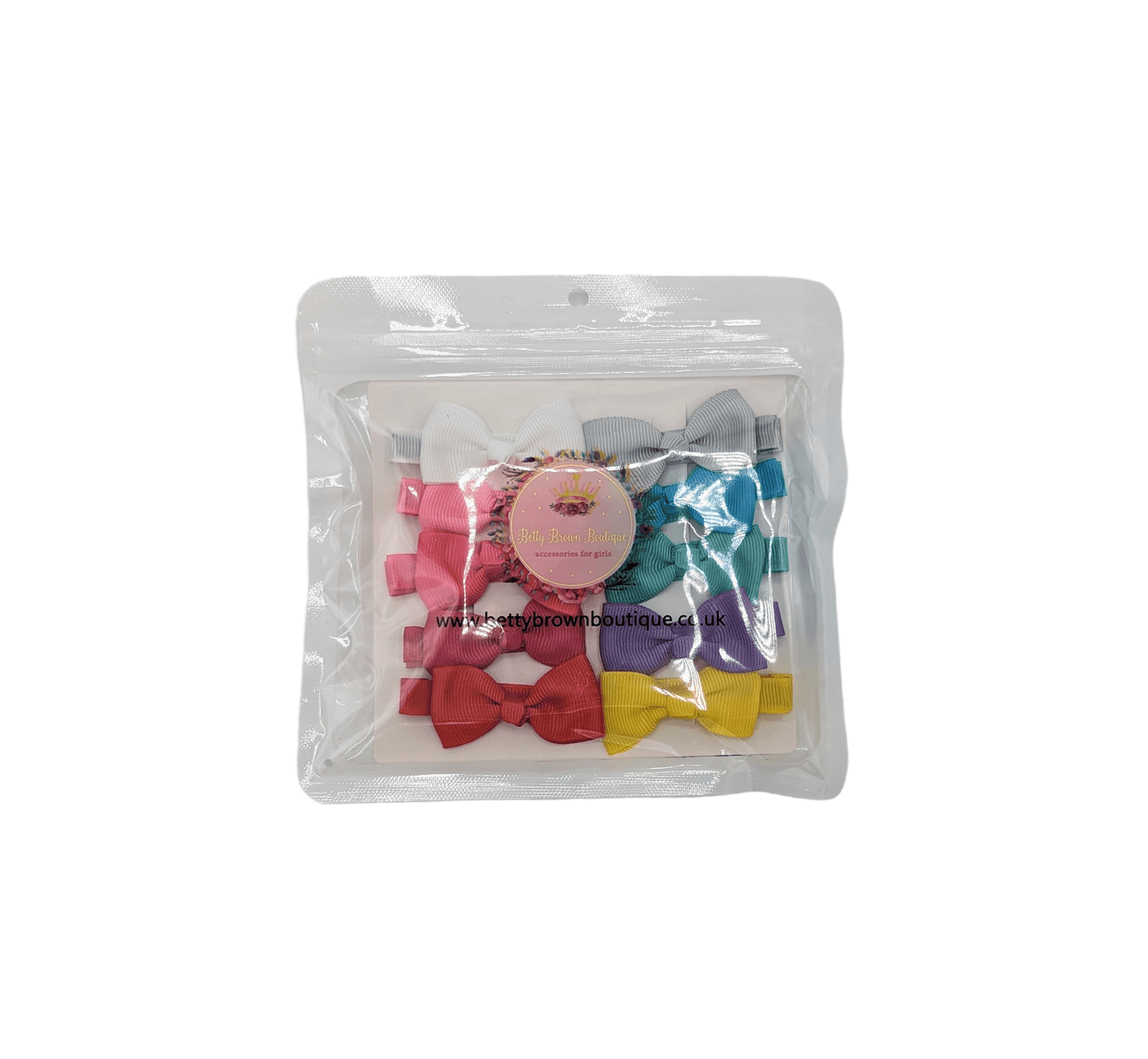 Brights Pack of 10 My First 2 inch Bow Clips For Baby Girls - Image 2