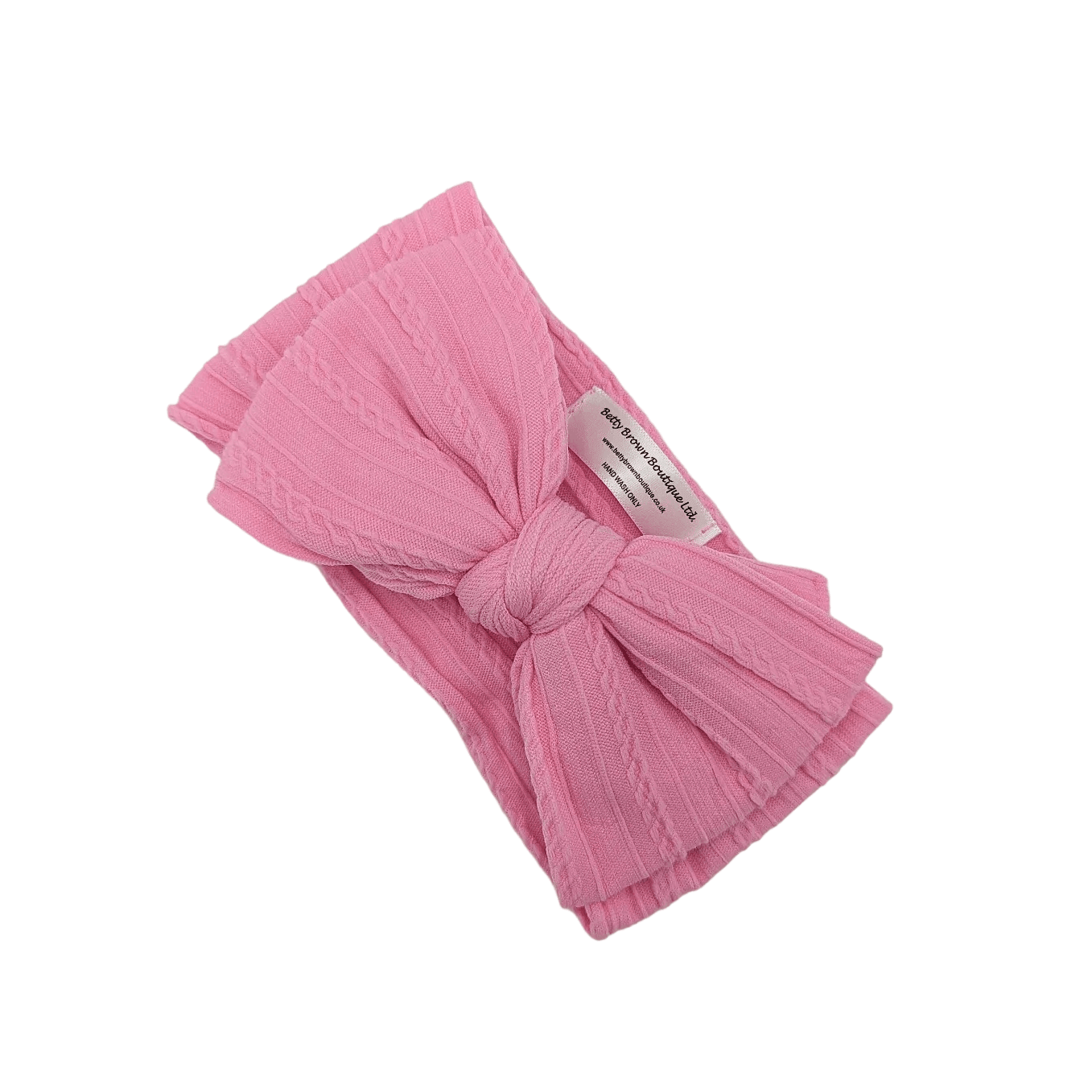 Candy Pink Larger Bow Headband Perfect For Newborns to Age 3 - Image 2