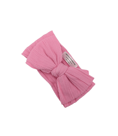 Candy Pink Larger Bow Headband Perfect For Newborns to Age 3 - Image 3