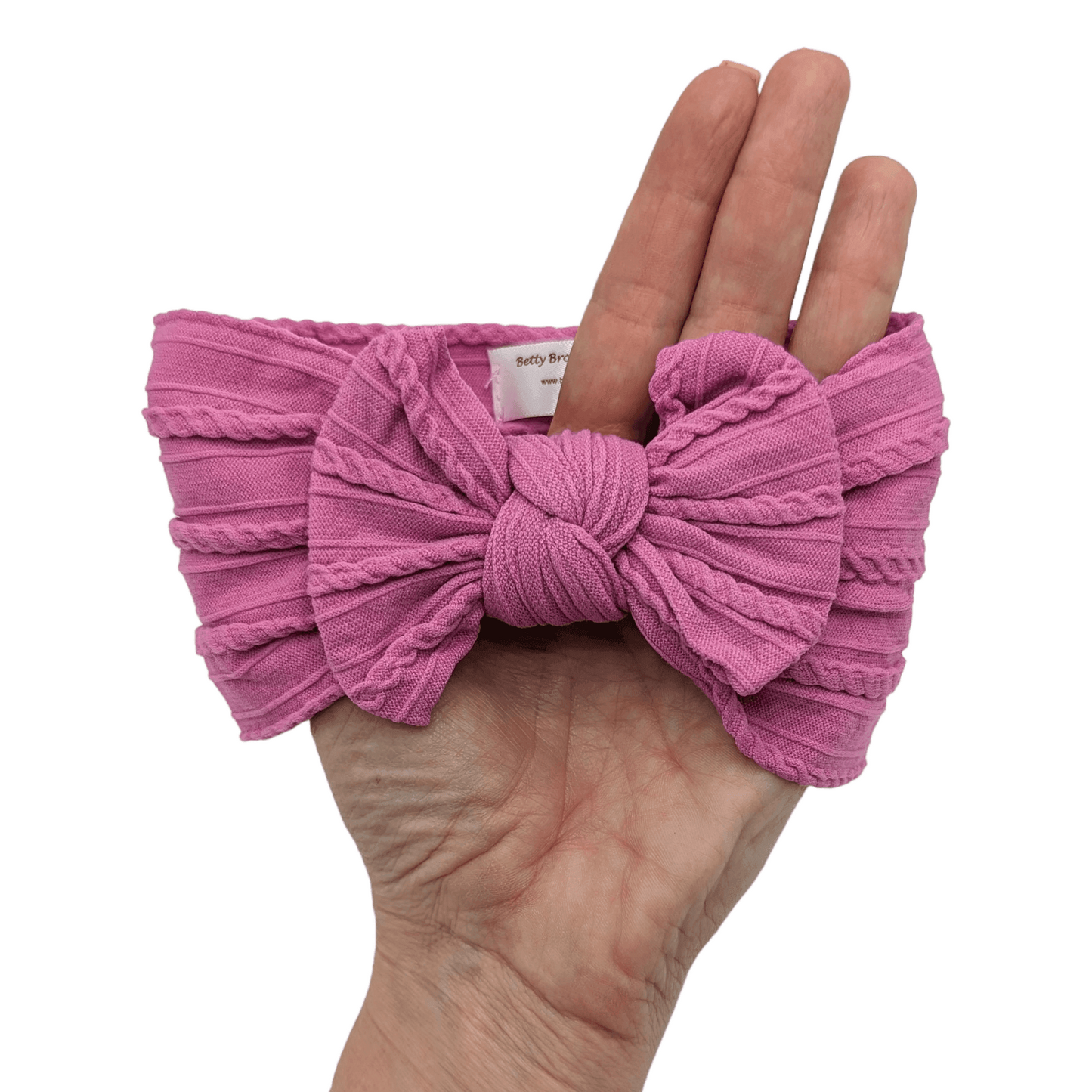 Cerise Pink Smaller Bow Headband Perfect For Baby Girls - Image 2