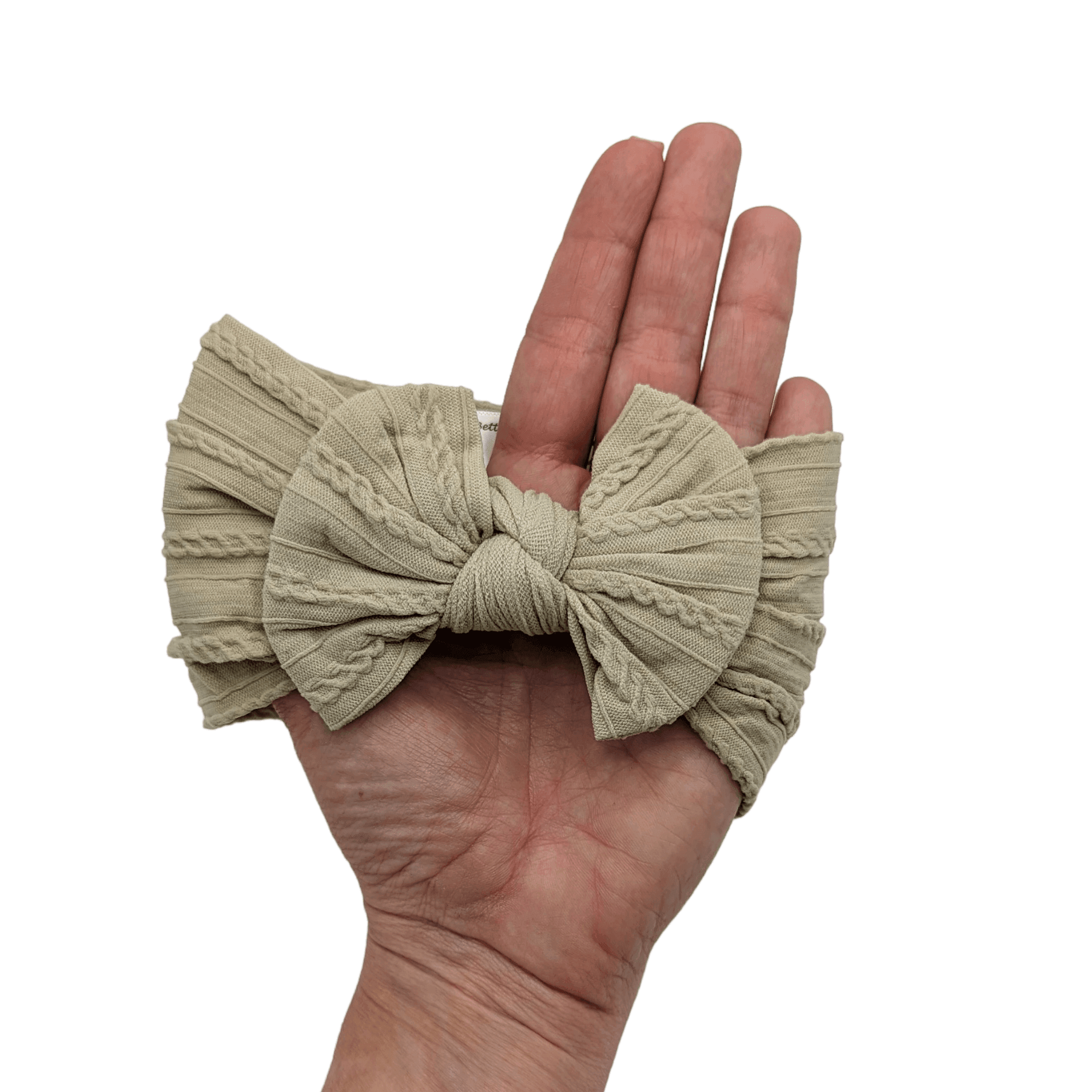 Champagne Smaller Bow Headband For Newborns to 3 Years Old - Image 1