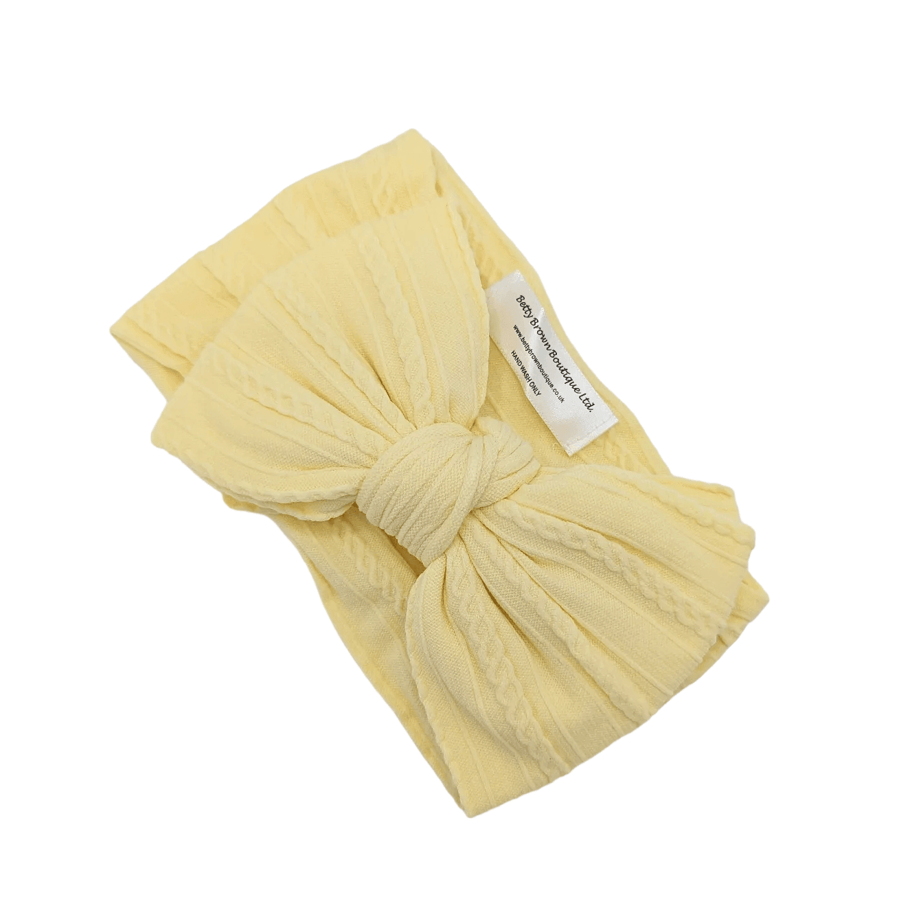 Lemon Larger Bow Headband For Babies From Newborn - Image 2