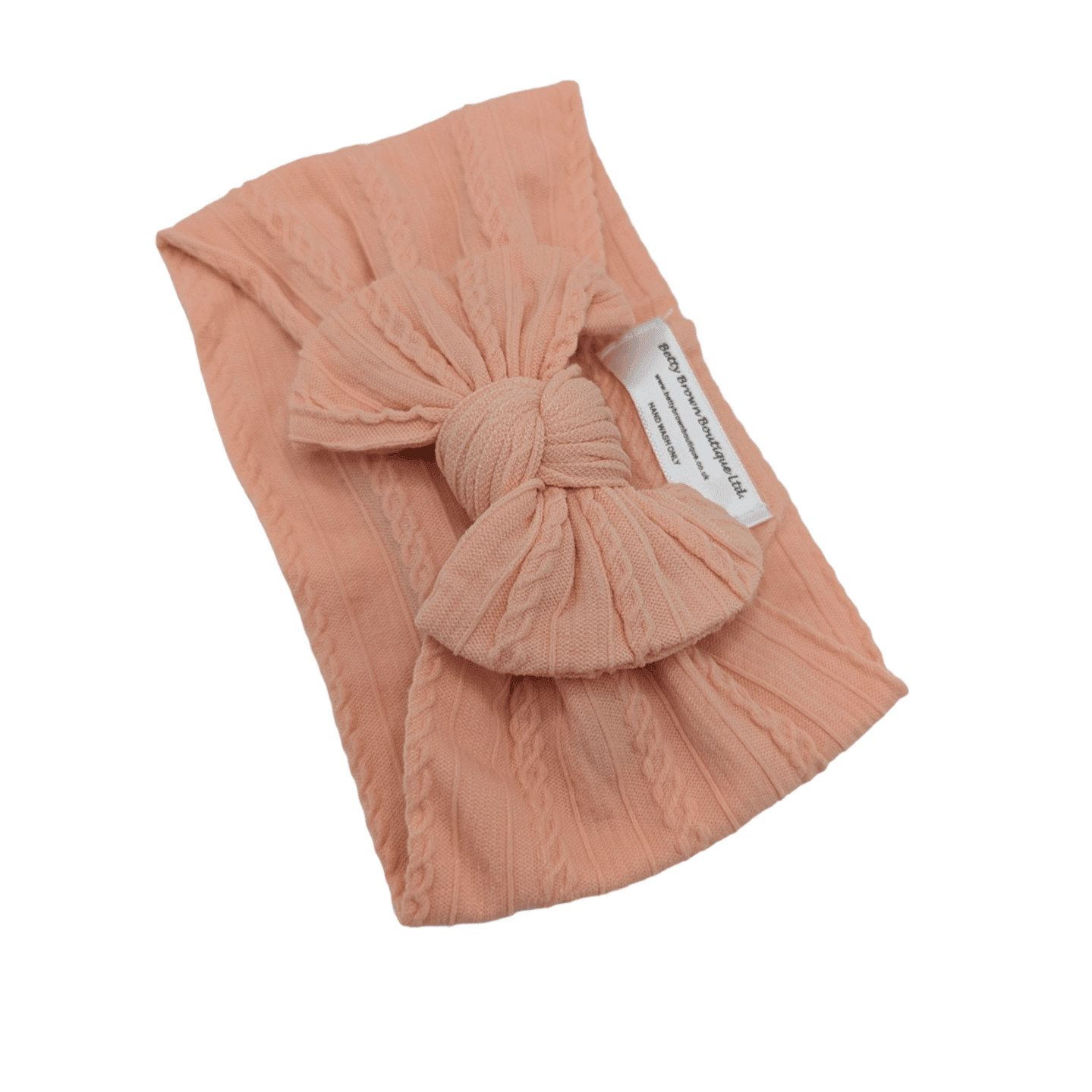 Peach Sunset Smaller Bow Headband For Babies to Toddlers - Image 2