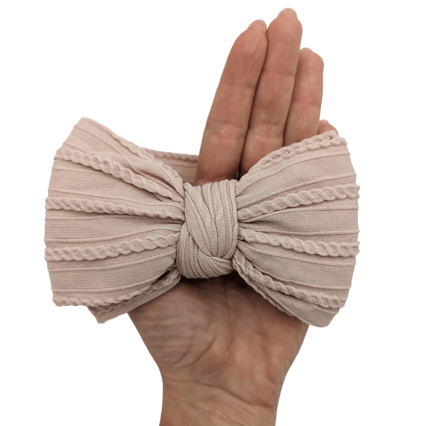 Primrose Pink Larger Bow Headband For Babies to Toddlers - Image 2