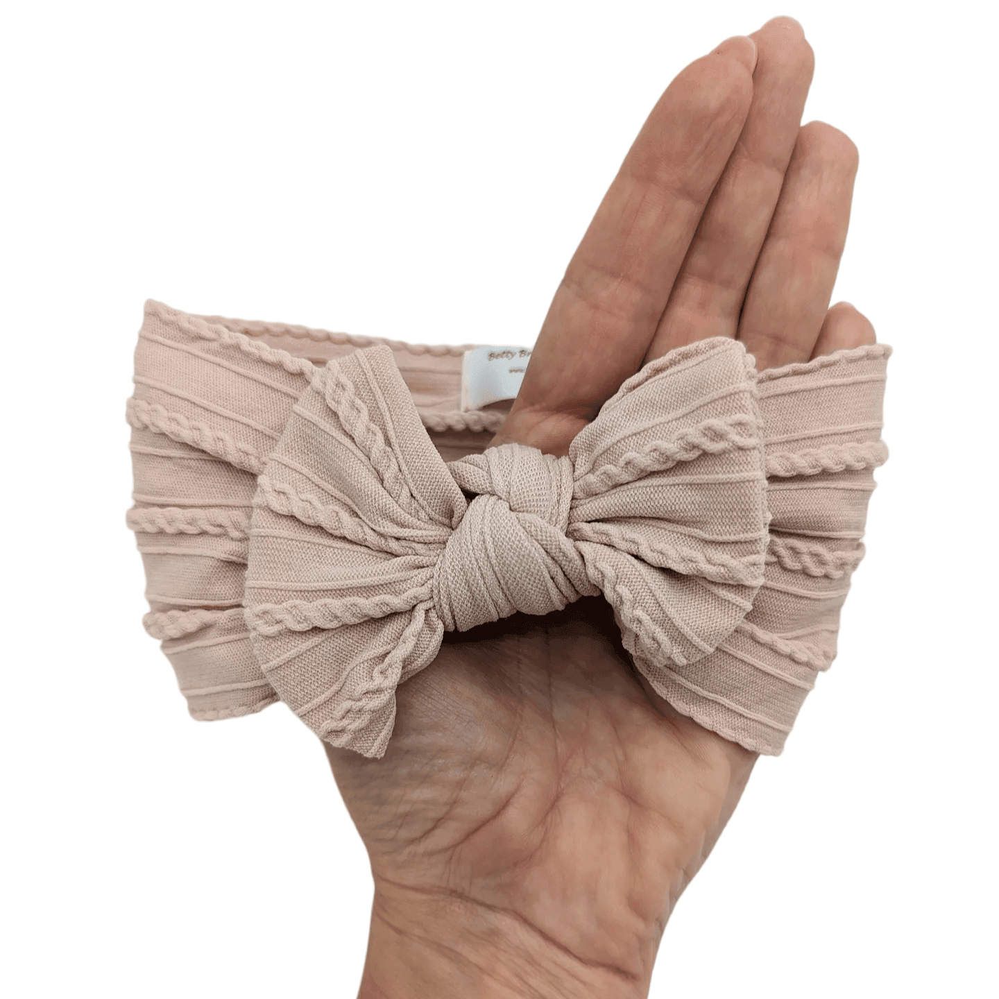 Primrose Pink Smaller Bow Headband For Babies From Newborn - Image 2