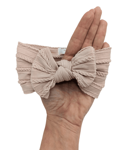 Primrose Pink Smaller Bow Headband For Babies From Newborn - Image 3