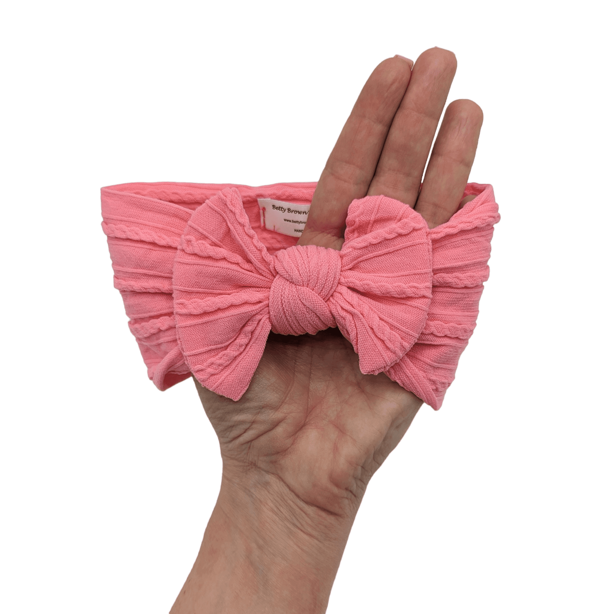 Watermelon Smaller Bow Headband Designed For Newborns to Age 3 - Image 2